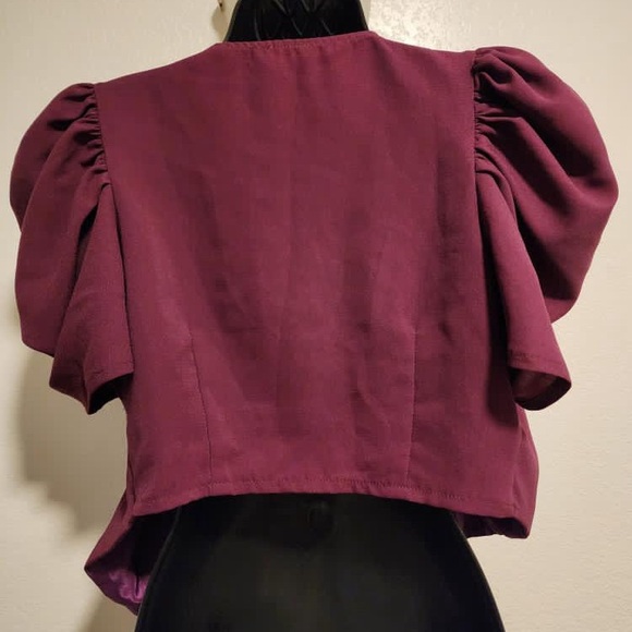 Wrap Blouse with Flutter Sleeves - Picture 5 of 16